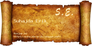 Suhajda Erik névjegykártya